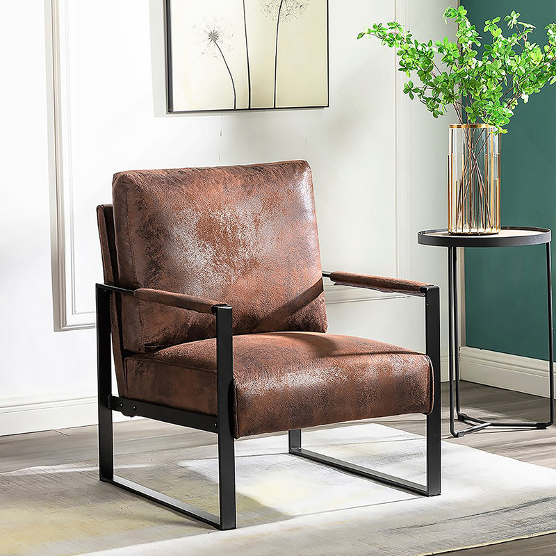 Fauteuil d'appoint Classic Mid Century Modern, Brun