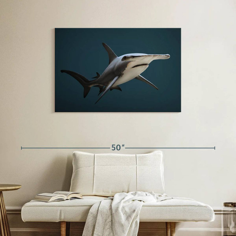 Crowle Great Hammerhead Shark, 26" H x 39" W