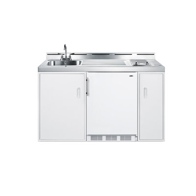 Summit Appliance All-In-One Combo Kitchens 5.1 Cubic Feet Internal Freezer Freestanding Mini Fridge