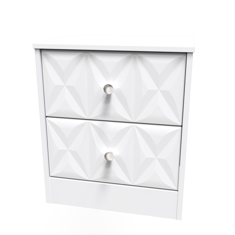 San Jose Bedside Table, White Matt