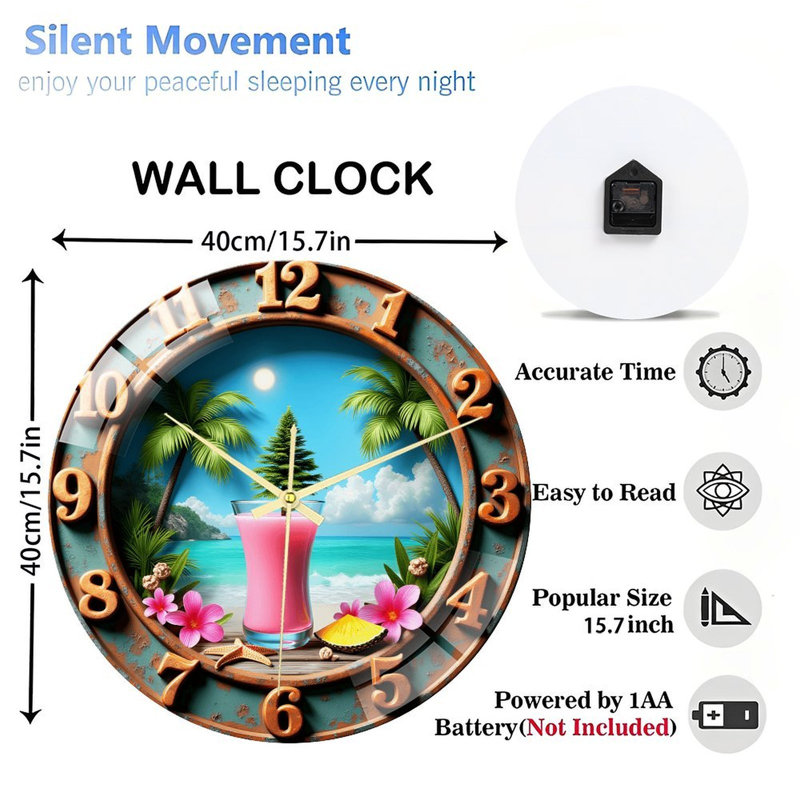 Horloge murale 16 po