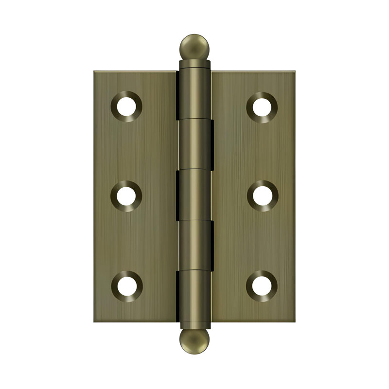 10'' x 10'' Solid Brass Traditional Hinge, Unlacquered Brass, 2.5" H x 2" W