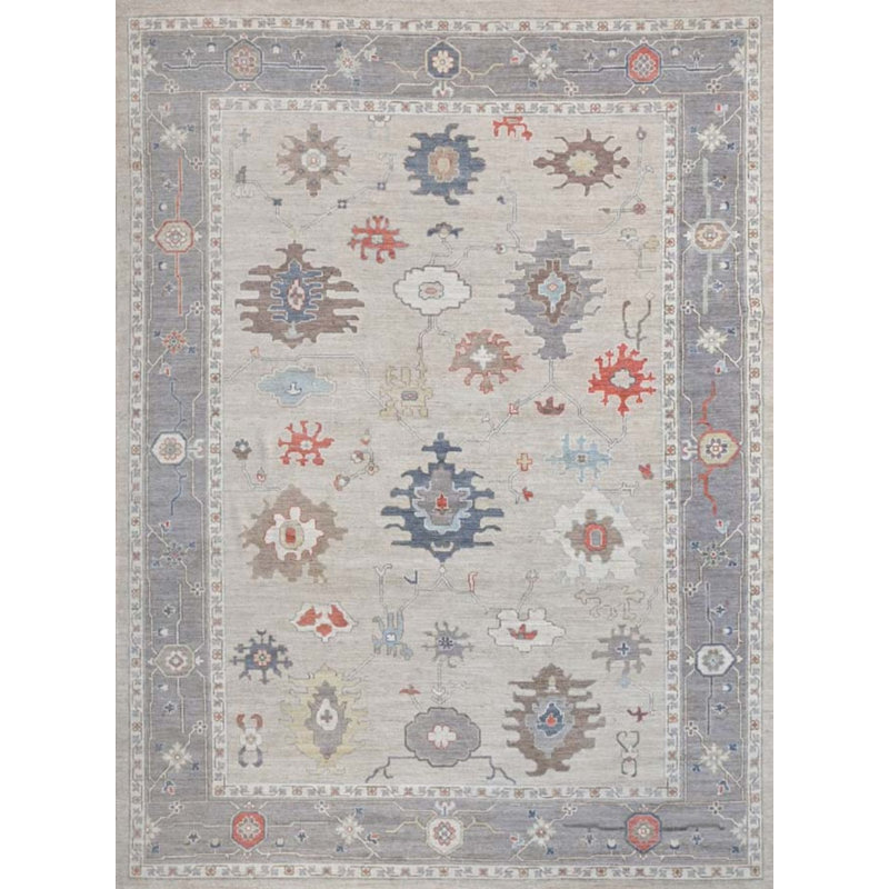 Oushak Collection, Transitional One-of-a-Kind Rectangle 10'2" X 14' Hand Knotted Area Rug
