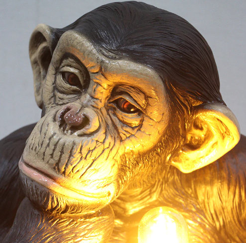 Adeodata Monkey Chimp Light Table Top Statue