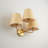 Aurevane 3-Light Dimmable Tapered Raffia Grass Rattan Shades Wall Sconce