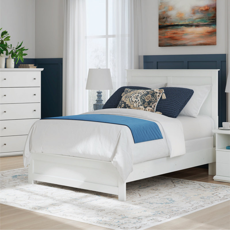 Wagner Full Panel Bed, Full, White