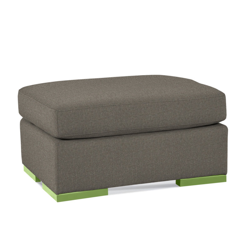 Memphis Ottoman, Gray Sugar Performance; 0863-84, Frost White