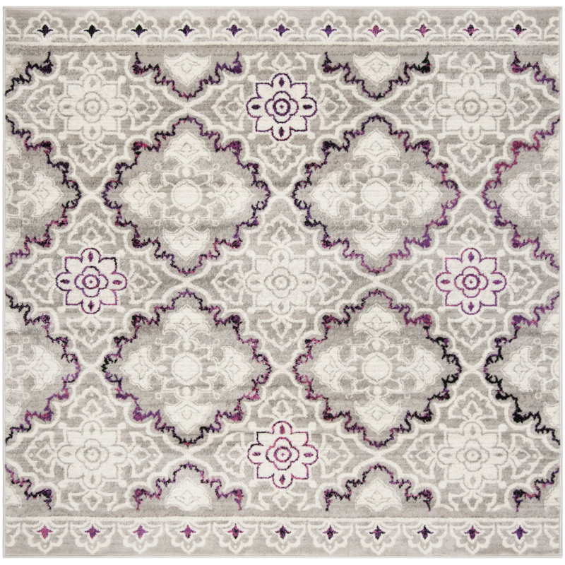 Micheline Performance Geometric Rug, Square 6'7"