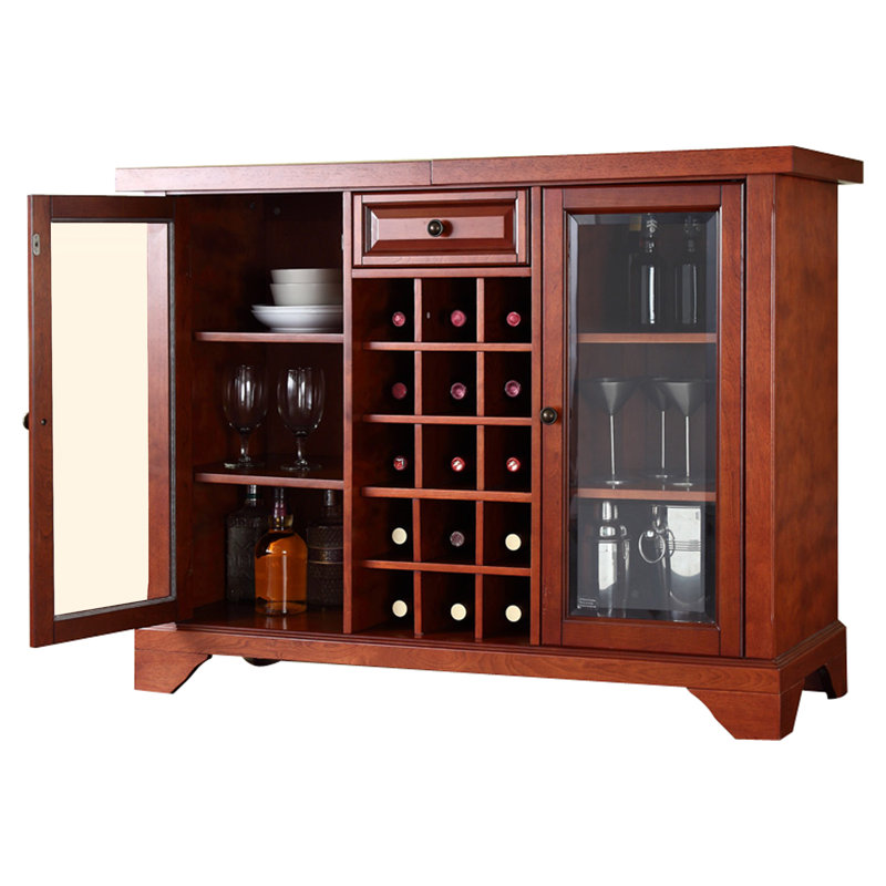 Hedon 64.5'' Bar Cabinet, Classic Cherry