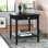 Table de bout en bois massif avec rangement Aiydan