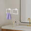 Ensemble de 20 serviettes murales en acier inoxydable de style géométrique pour salle de bain-119285782