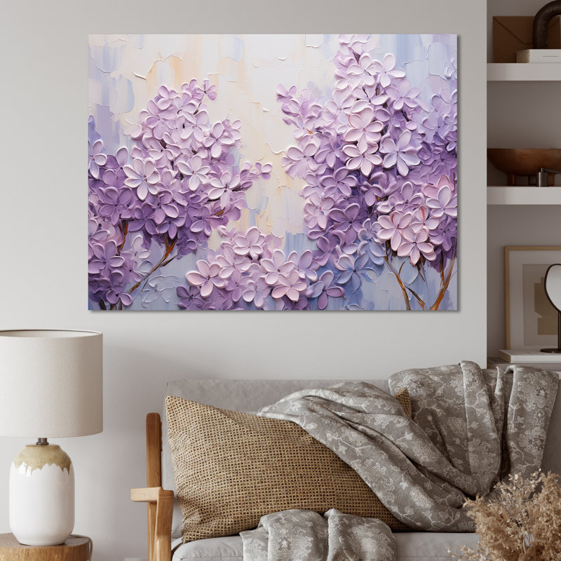Blooming Lilac Melody III - Lilas, art sur toile, H 24 po x l 32 po x P 1 po, Toile tendue