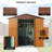 6 ft. x 6 ft. Metal Storage Shed with Sliding Doors-123384838-123384843