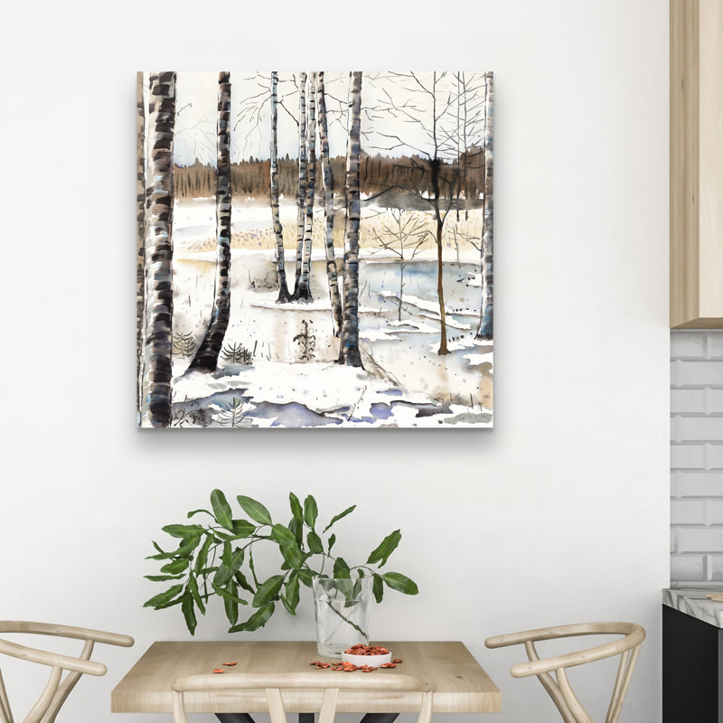 Winter swamp - 32"x32" art on canvas