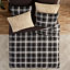 Merveilleux ensemble d'édredon en faux cachemire à motif géométrique écossais classique avec texture à chevrons-104179949-104179950