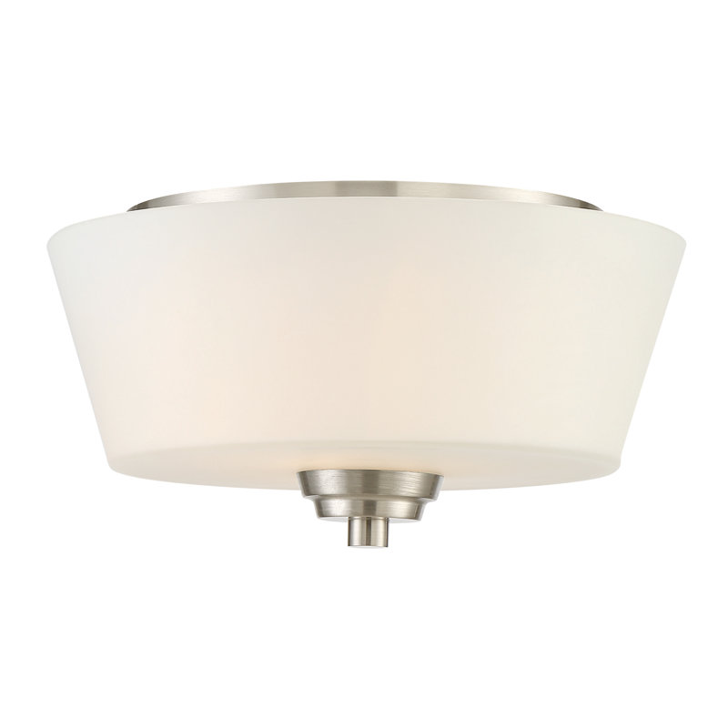 Colfax Glass Flush Mount, Brushed Polished Nickel