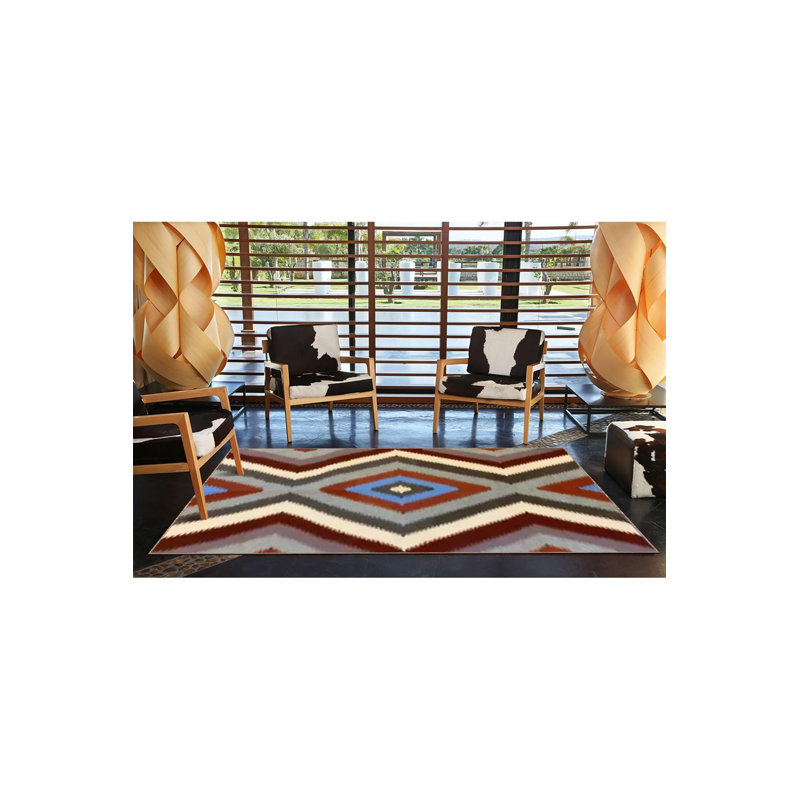 Tapis multicolore multicolore, Tapis de couloir 3 pi 3 po x 9 pi 10 po