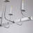 10-Light Large Scale 47" Linear Branched Chandelier, Chrome Finish-2099544812