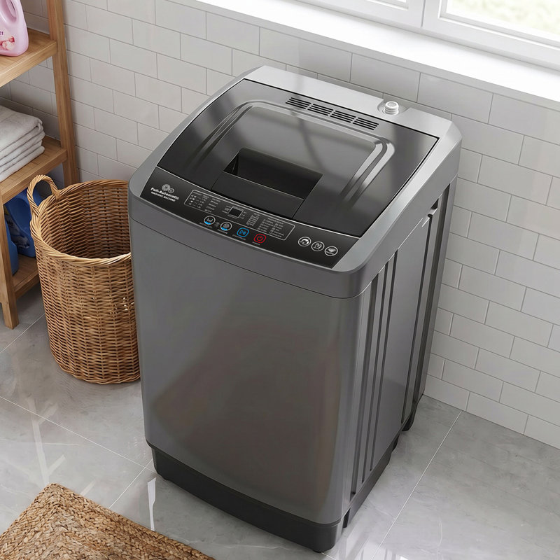 2.4 Cu. Ft. High Efficiency Portable Washer Space-Saving Washing Machine With Stainless Steel Washer Drum, Child Safety Lock