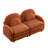 Cloud Comfort Sofas Teddy 2 Seater, Modern Curved Loveseat For Home