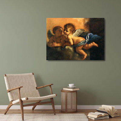 Astoria Grand Vintage Apple Collection Gallery Wrapped Canvas Art Titled: Two Angels Hands Clasped