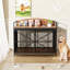 Meuble de rangement robuste pour chien de 42,8 po pour grand chien moyen, table de bout intérieure pour chenil en bois Farmhouse, maisonnette décorative pour grands chiens, brun-119747638