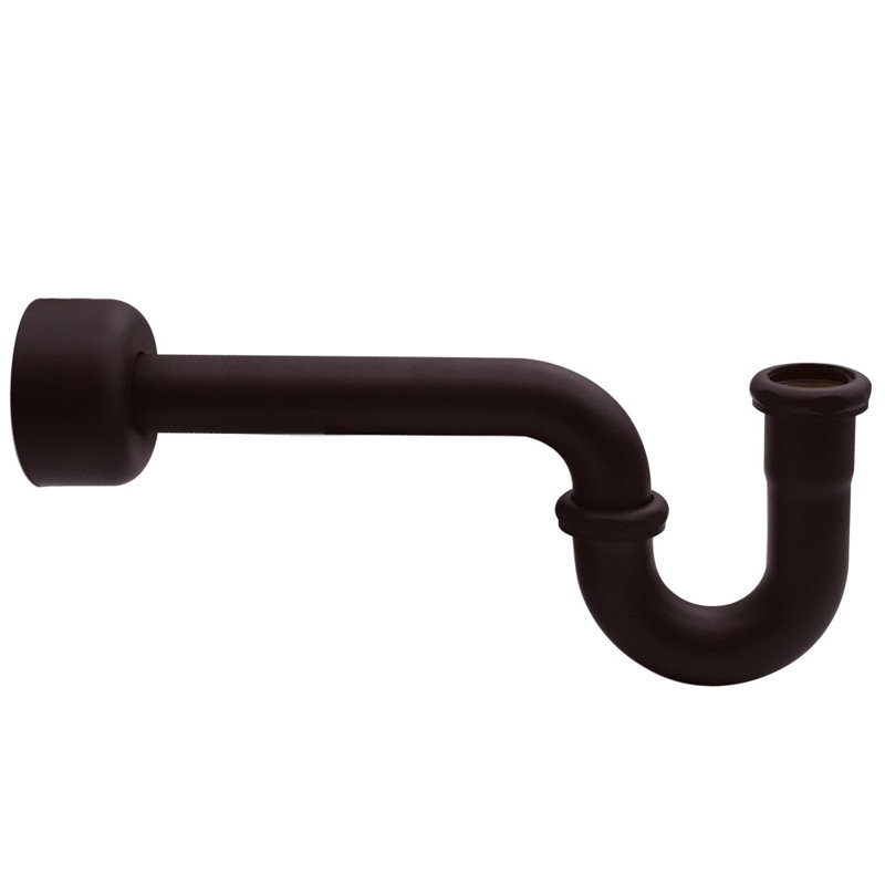 Siphon en P de 1-1 / 2 po x 1-1 / 4 po avec bride haute, Bronze frotté à l'huile