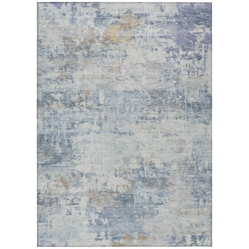 Machine Washable Indoor/Outdoor Chantille ACN2371 Abstract Rug, Rectangle 10' x 14'