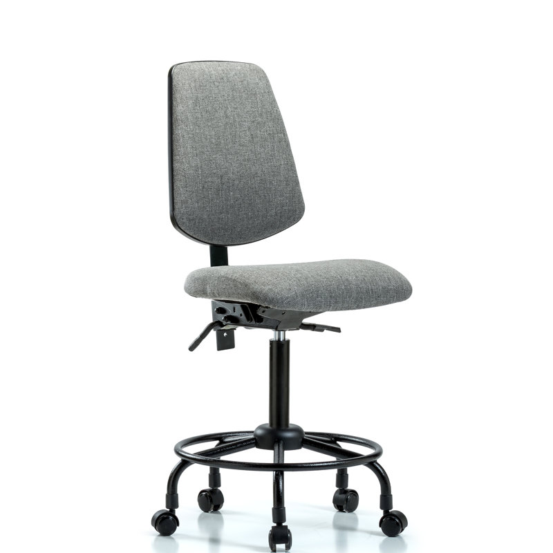 Mavis Drafting Chair, Gray, Included, Casters