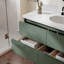   Ensemble de meuble-lavabo mural ovale simple 49 po avec comptoir en marbre de Carrare et ensembles 1,5 po vert-608998026-608998029