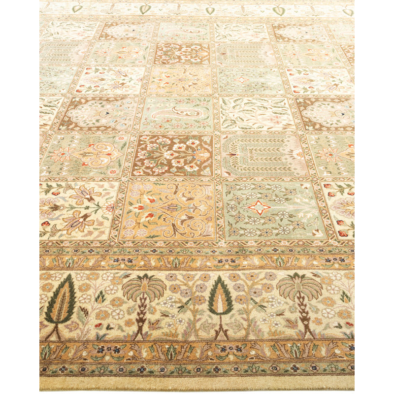 One-of-a-Kind Hayner Hand-Knotted 8'2" x 10'5" Area Rug in Ivory/Brown