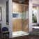 Flex 42" x 74.75" Rectangle Pivot Shower Door with Base Included