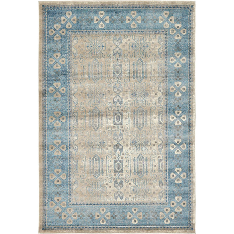 Linz Ikat Indoor Rug, Rectangle 5' x 8'