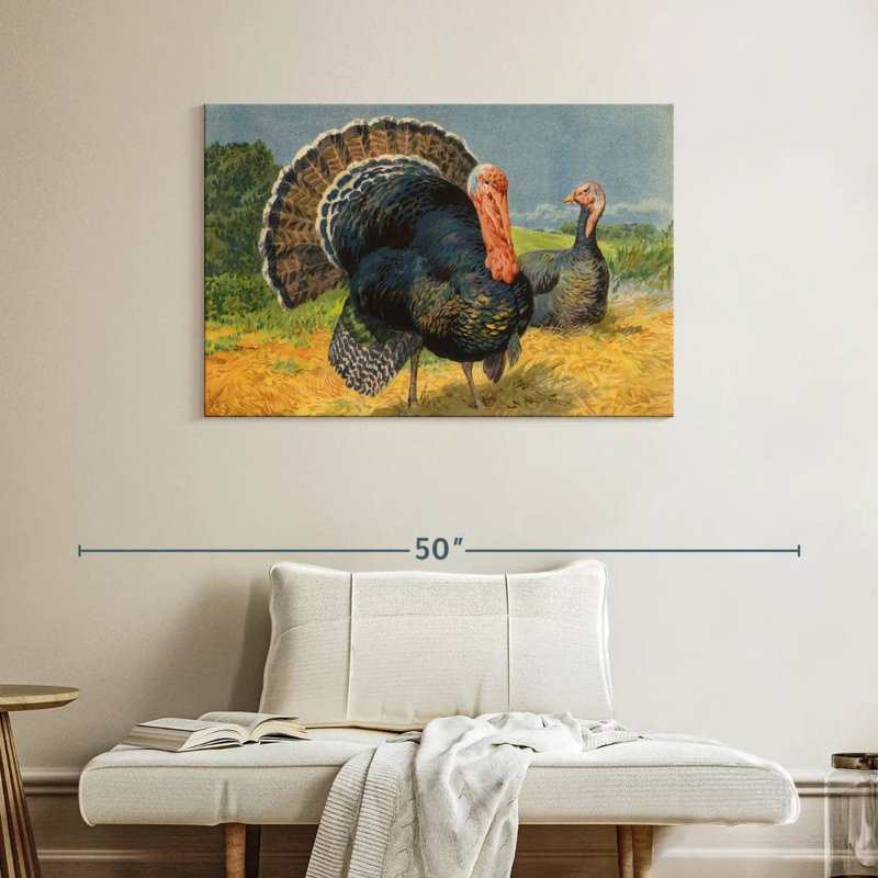 Turkeys, 26" H x 39" W