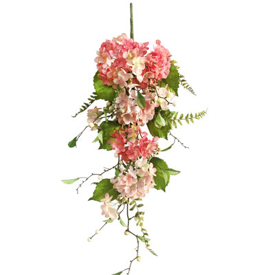 36" Pink Hydrangea Teardrop