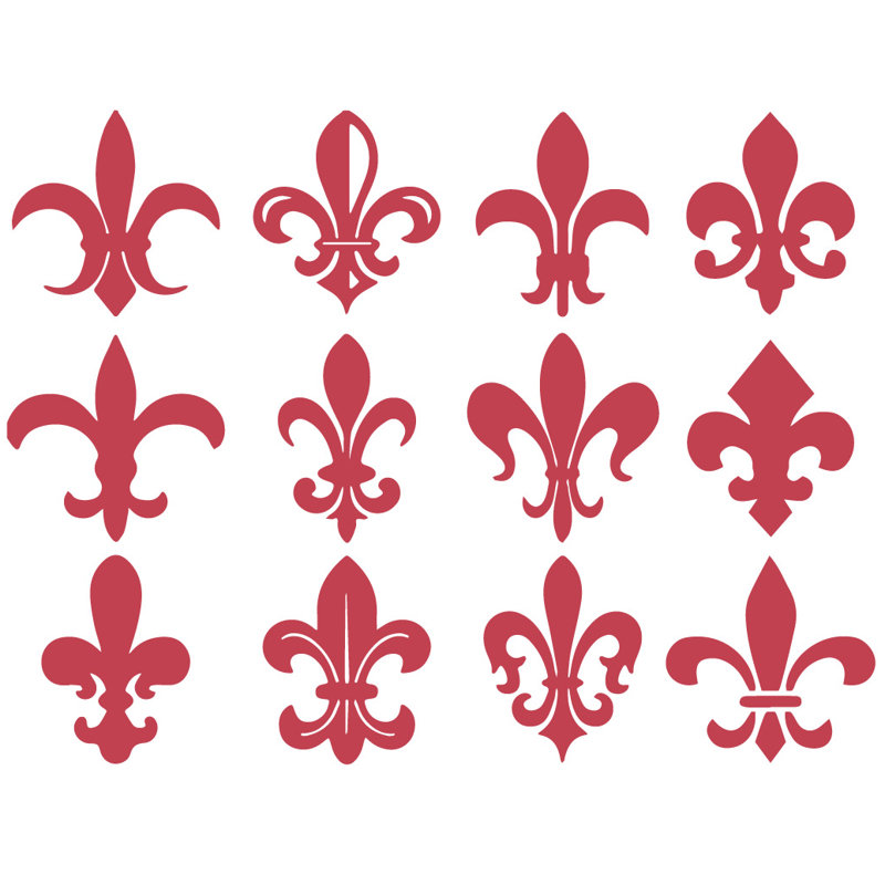 Décalcomanie murale motif fleur du lis, H 24 po x l 32 po x P 0,01 po, Rouge Dahlia