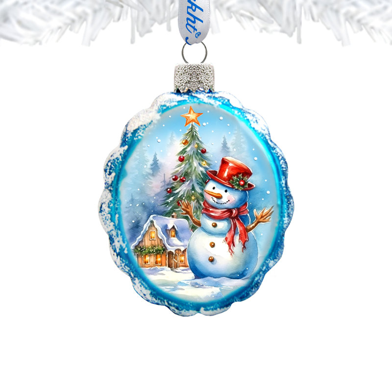4'' Glass Hanging Figurine Ornament