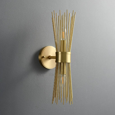 Applique murale moderne 2 lumières Jella en abat-jour paille de blé