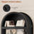 81" Tall Arched Cabinets, Bookcase With Storage, Black+oak