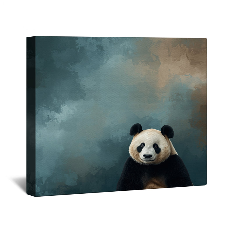 «Panda Portrait Art», toile tendue dans de nombreuses tailles, 16 x 20 pouces