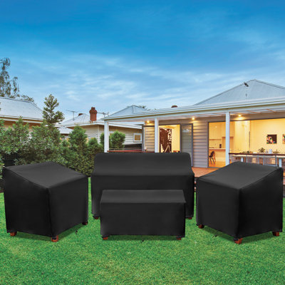 Patio Furniture Set Covers for 4 Piece Outdoor Conversation Set by Arlmont & Co.