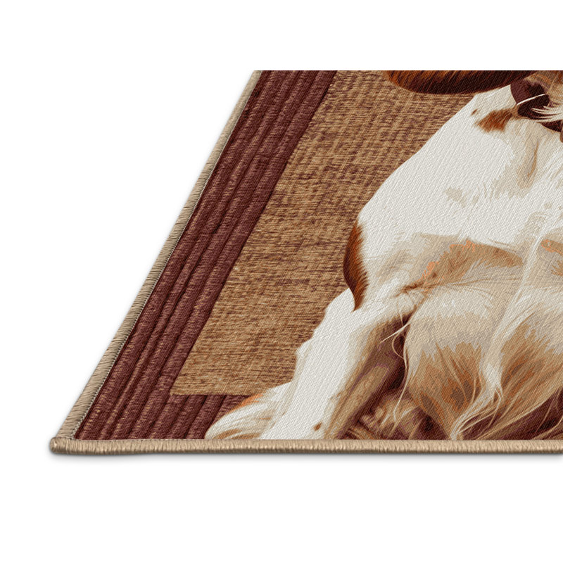  Tapis lavable pour chien Setter irlandais, Rectangulaire 2 pi x 3 pi