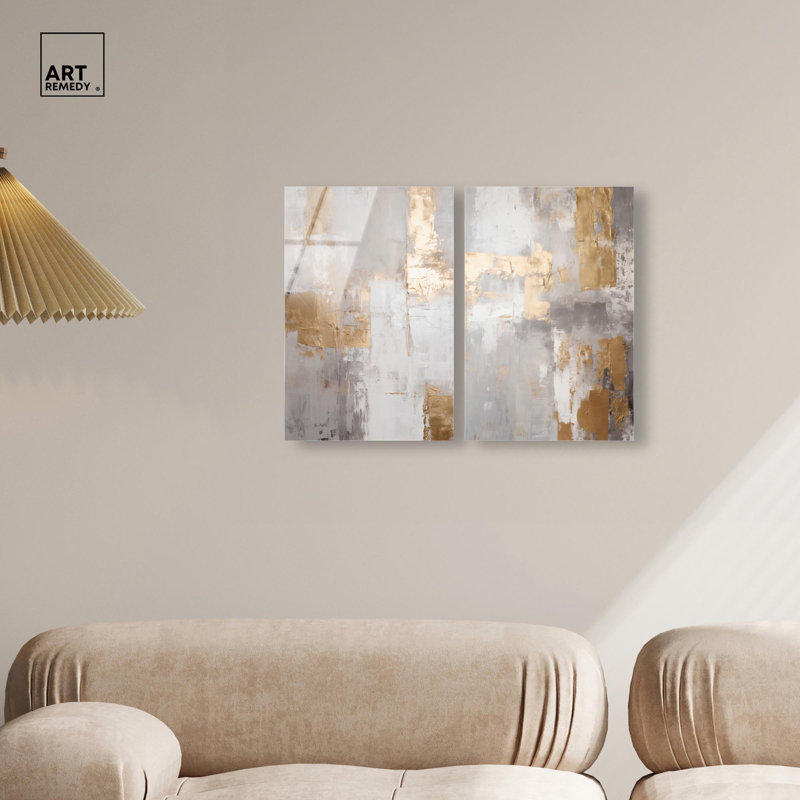 Tranquility Gold Art , H 15 po x l 20 po
