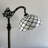 Pewamo Tiffany Floor Lamp White Stained Glass Crystal Beans LED Bulb Included Gooseneck Adjustable 63" H