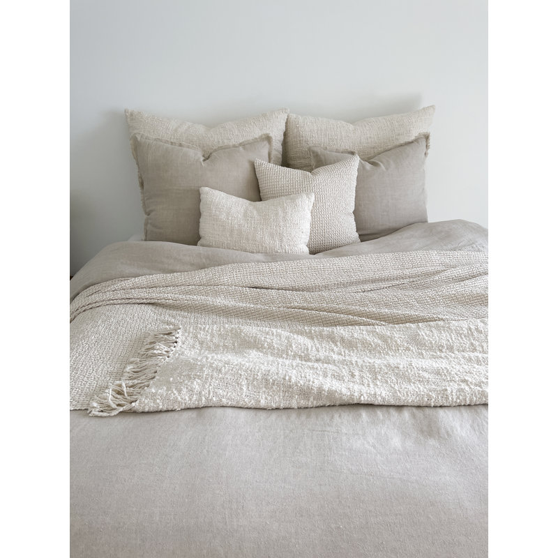 Cozy Hand Woven Throw Blanket, White