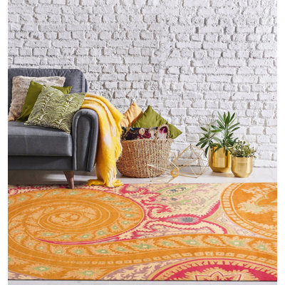 Tapis floral noir en laine touffeté à la main Opulent Nina Opulent