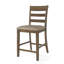 Tabourets de comptoir en bois rembourrés Farmhouse, ensemble de 2