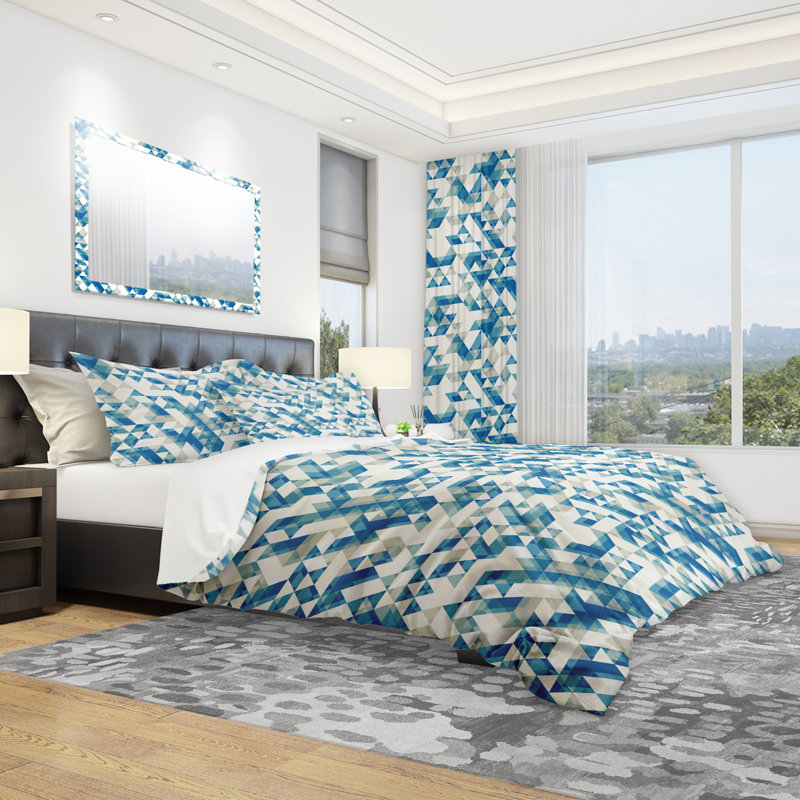 Ensemble de housse de couette moderne et contemporaine, Housse de couette très grand + 2 taies décoratives