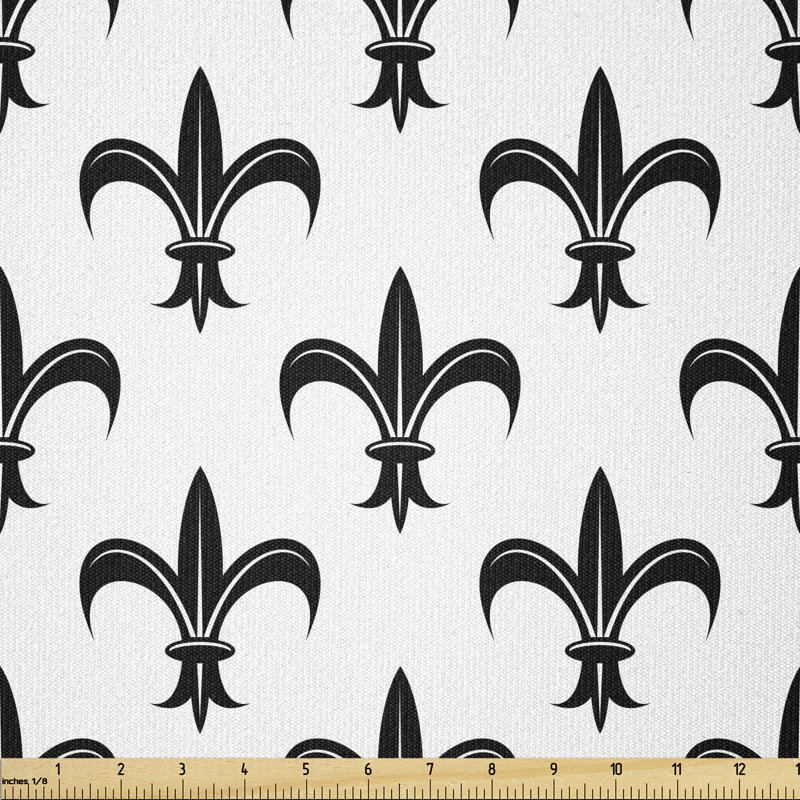 Deren Royal Black Lily Kingdom Insignia Multi-Purpose Fabric