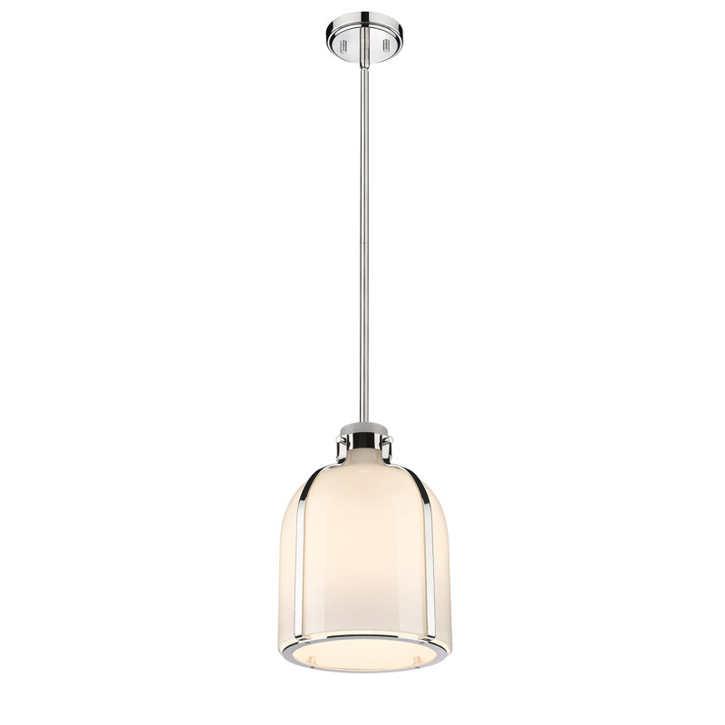 Walpole 1 - Light Candle Style Pendant, Polished Nickel, 13.5" H x 9.75" W x 9.75" D